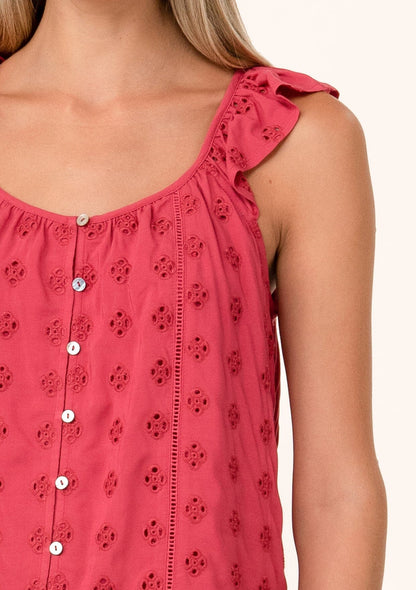 Bijou Button Front Top