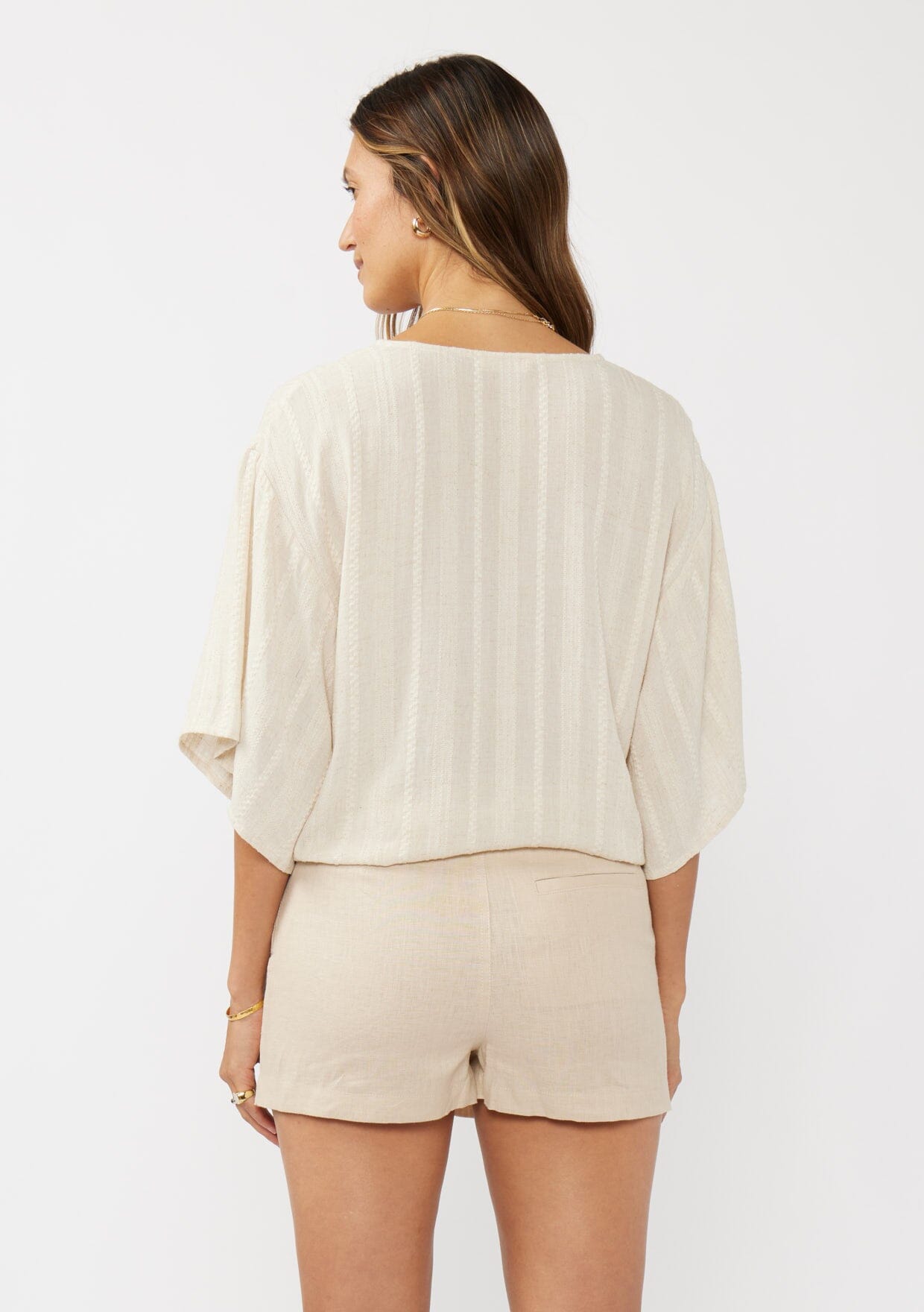 Evelyn Tie Front Top