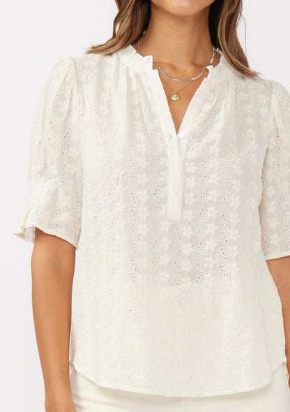 Lia Floral Embroidered Top