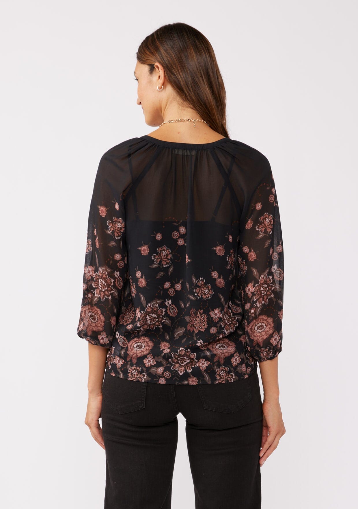 That Moment Floral Chiffon Blouse