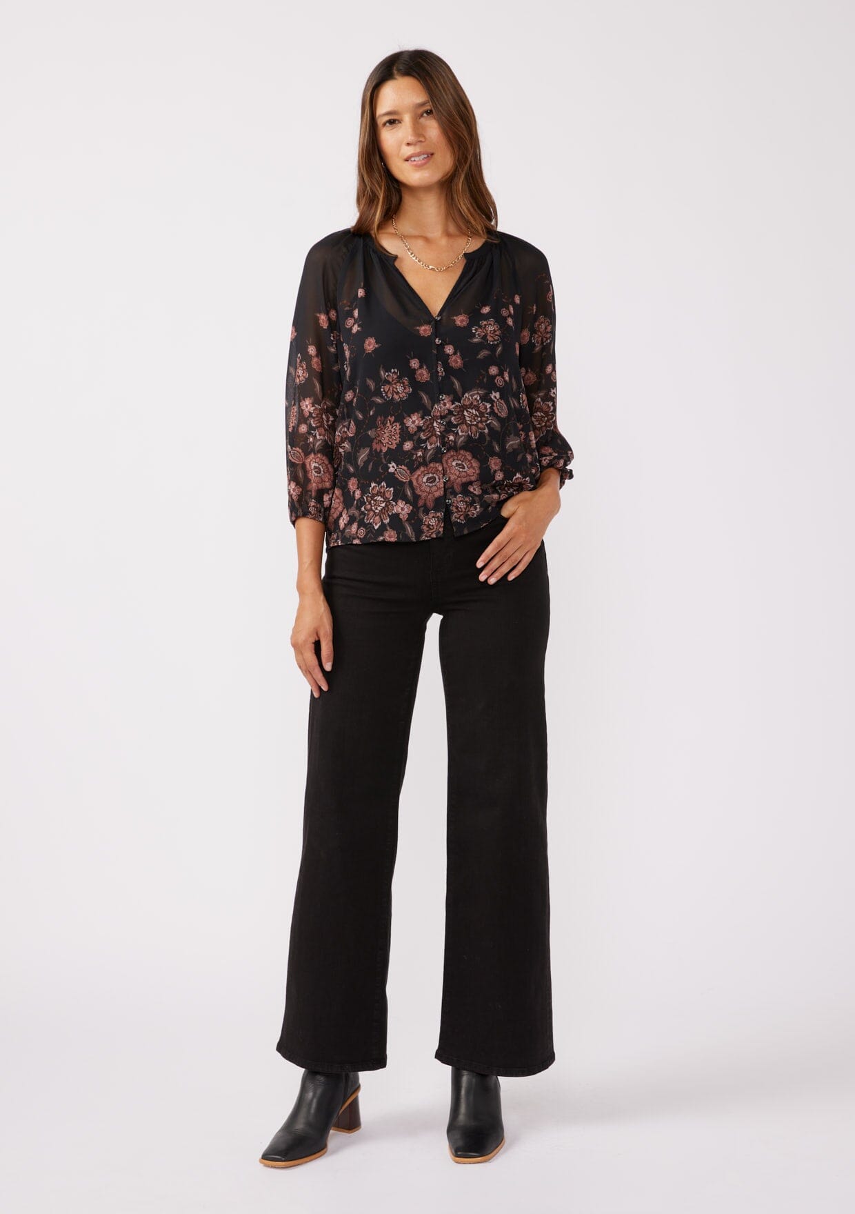 That Moment Floral Chiffon Blouse