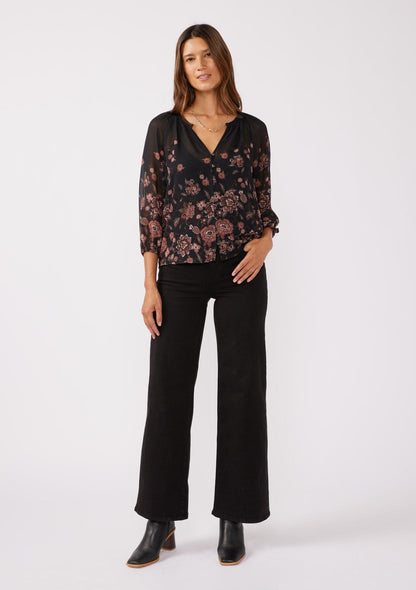 That Moment Floral Chiffon Blouse