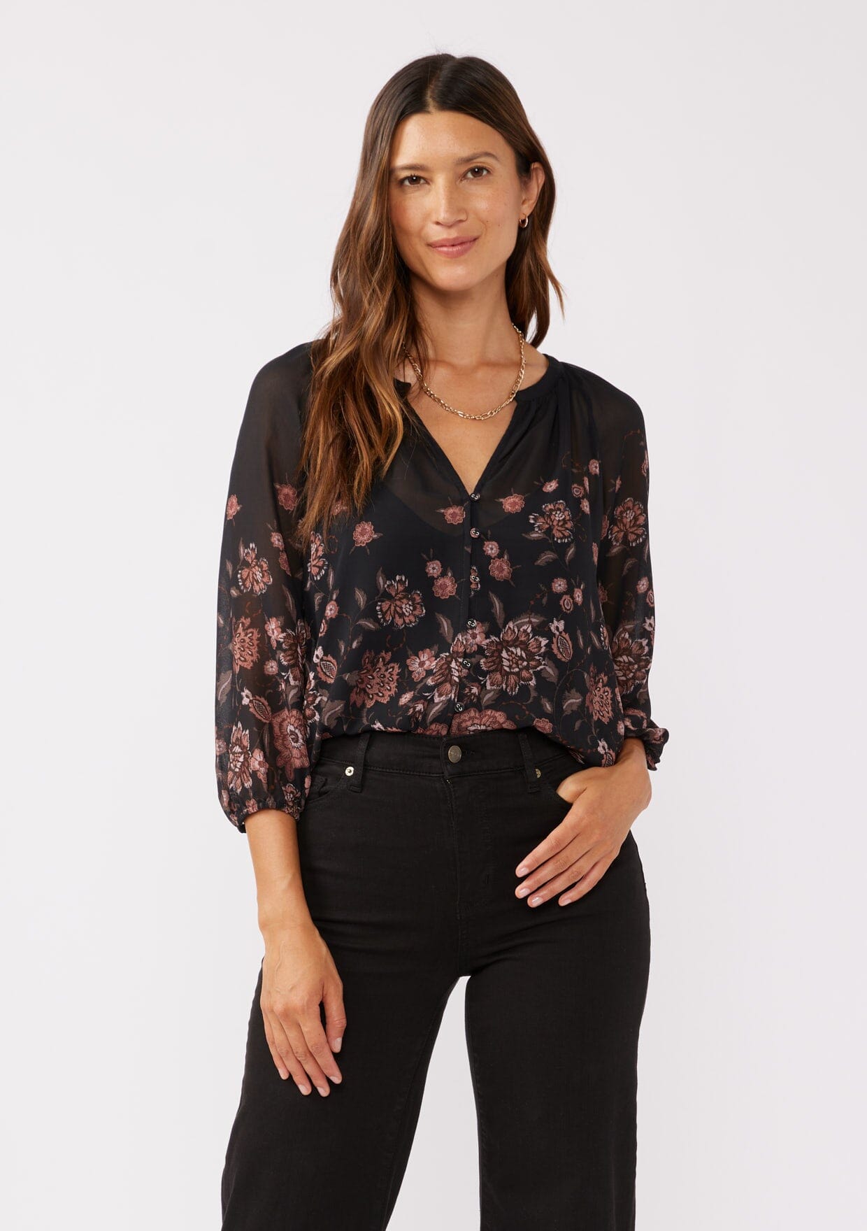That Moment Floral Chiffon Blouse