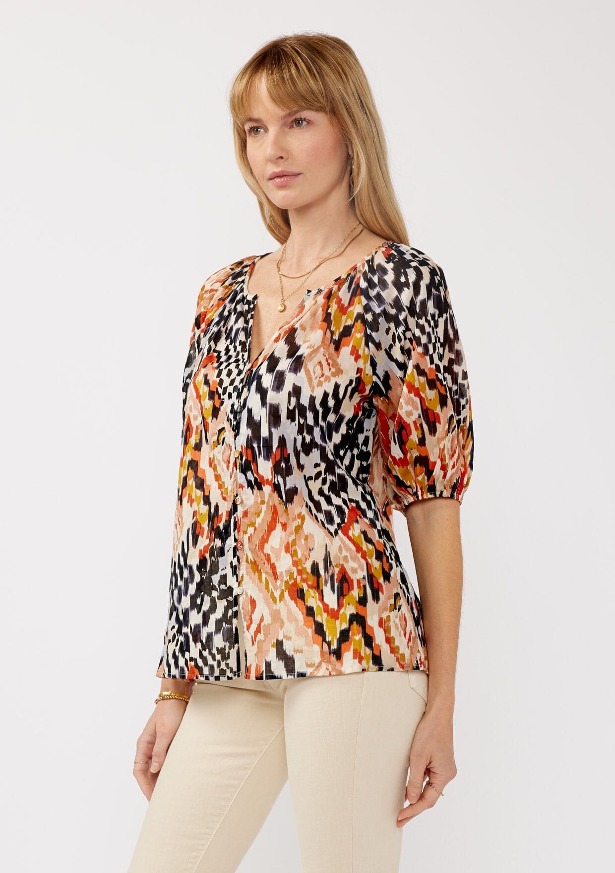 Arizona Sky Puff Sleeve Blouse