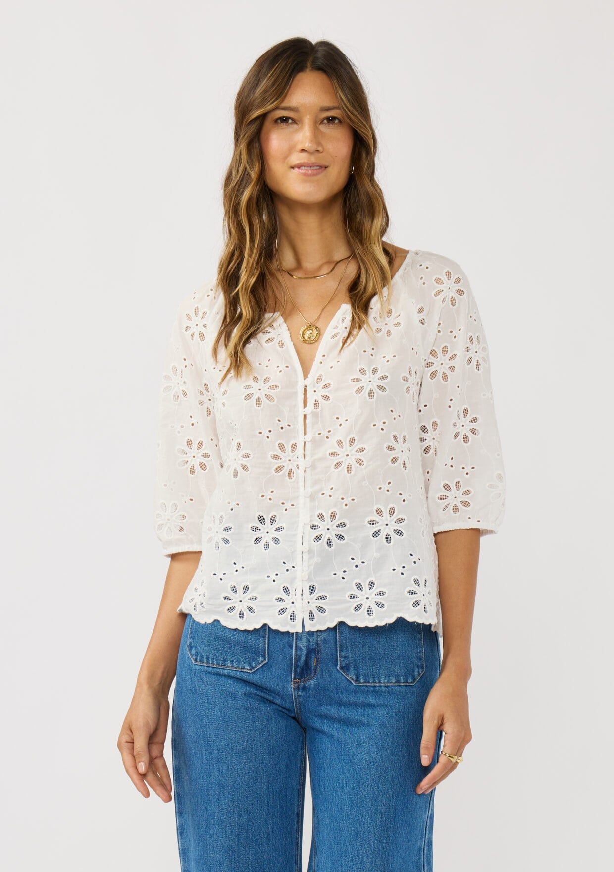 Nina Eyelet Top