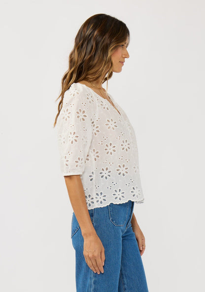 Nina Eyelet Top