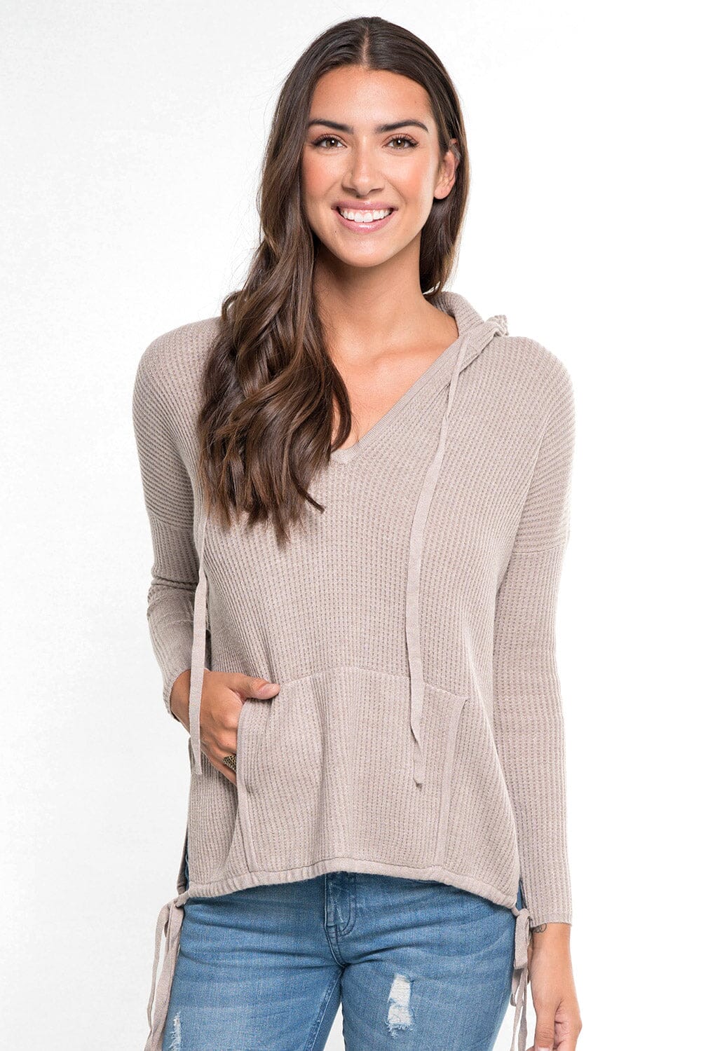Chloe Waffle Knit Hoodie