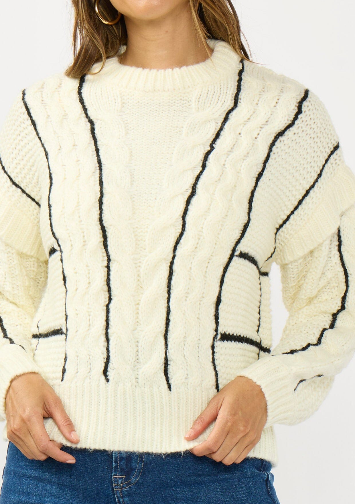 Jamie Mixed Media Sweater