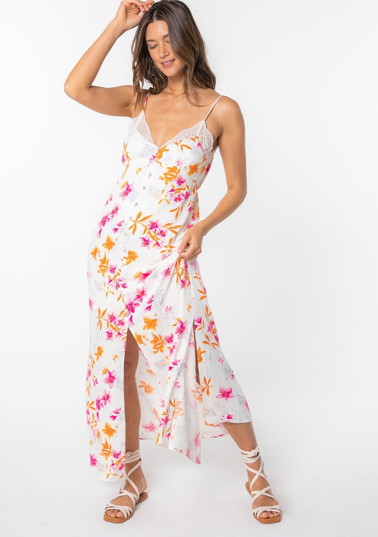 Blooming Maxi Slip Dress