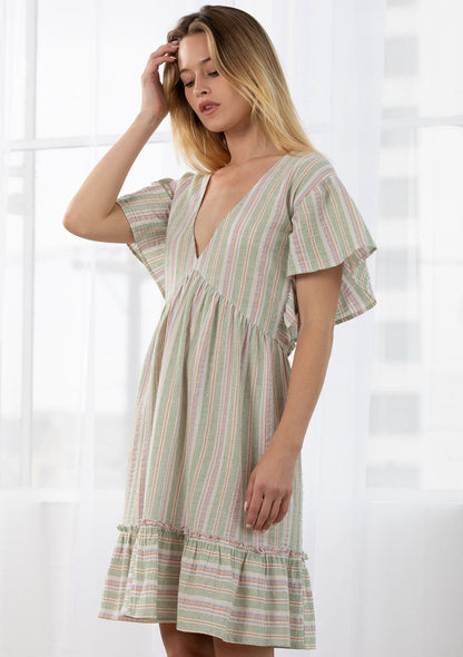 Silver Linings Striped Mini Dress