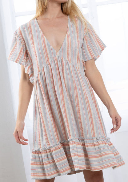 Silver Linings Striped Mini Dress