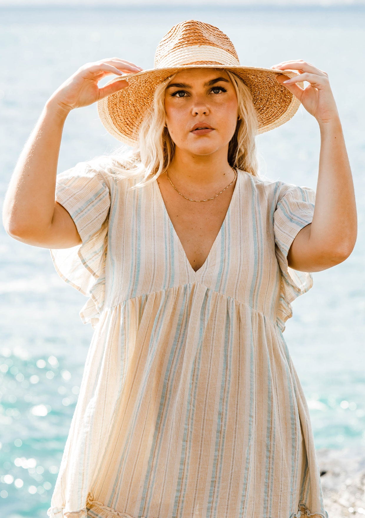 Silver Linings Striped Mini Dress