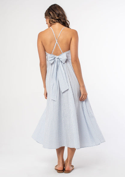 Seaside Gingham Midi Dress