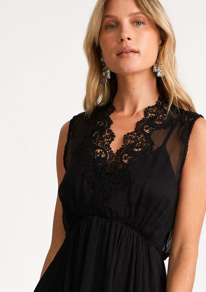 Raven Lace Midi Dress