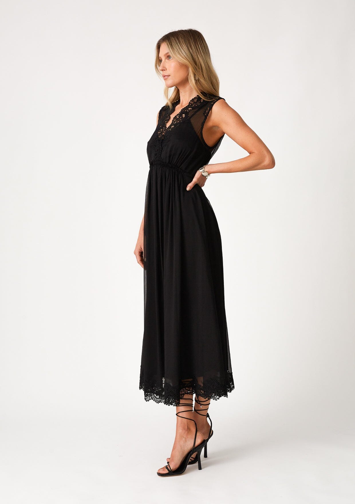 Raven Lace Midi Dress