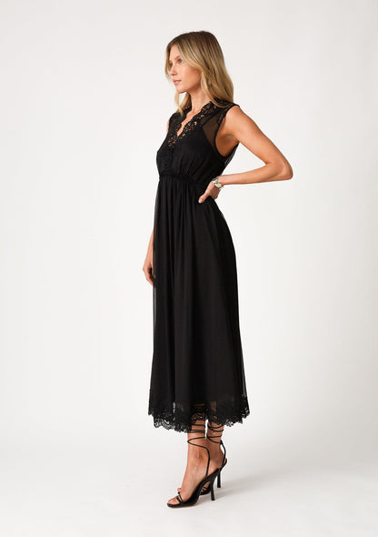 Raven Lace Midi Dress