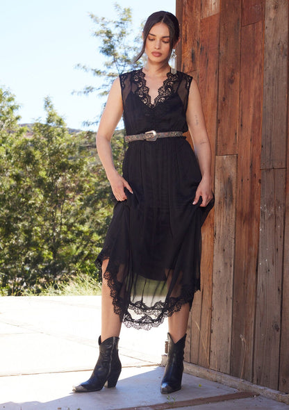Raven Lace Midi Dress