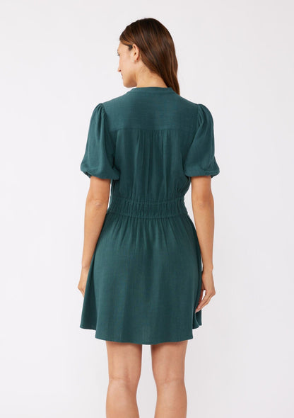 Jade Button Front Mini Dress