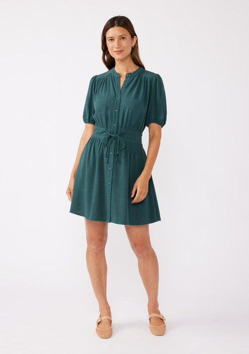 Jade Button Front Mini Dress