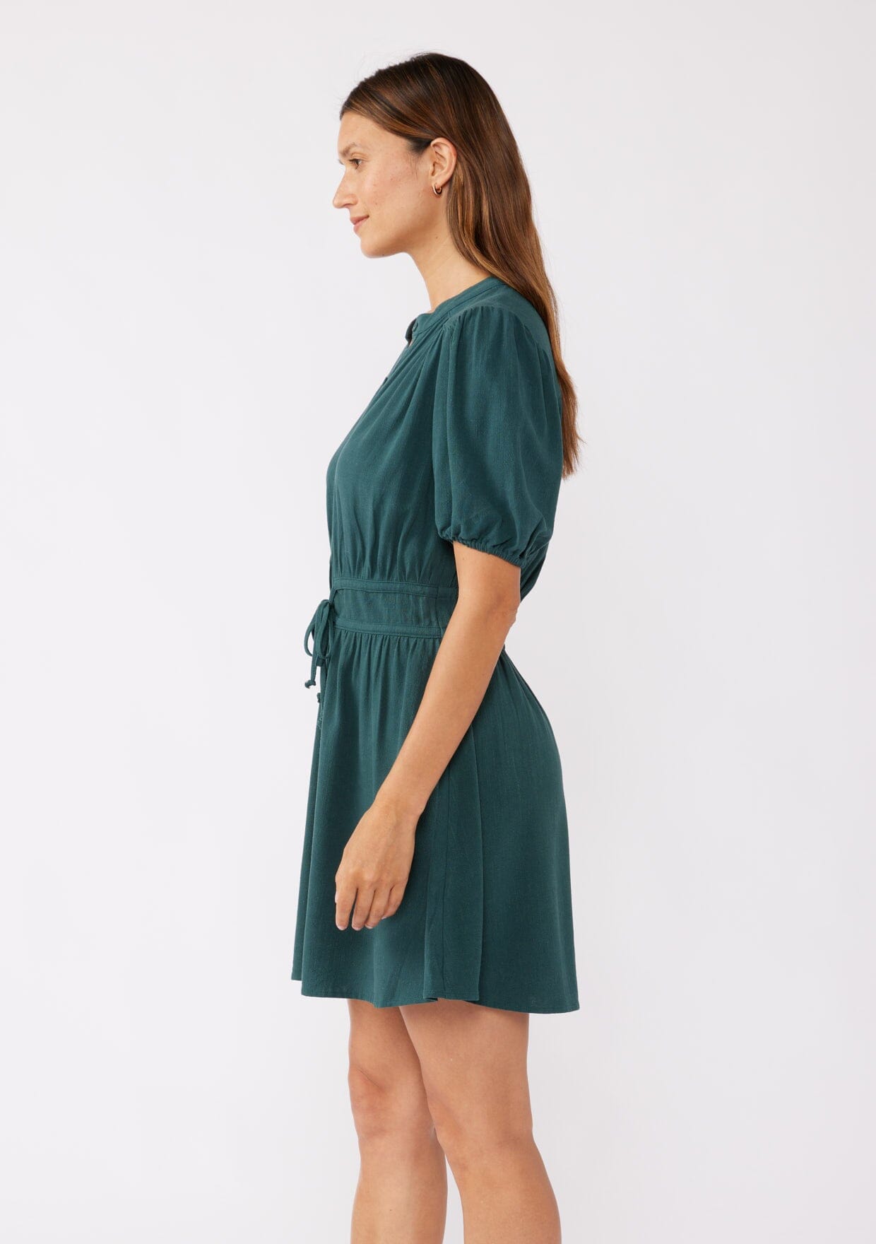 Jade Button Front Mini Dress