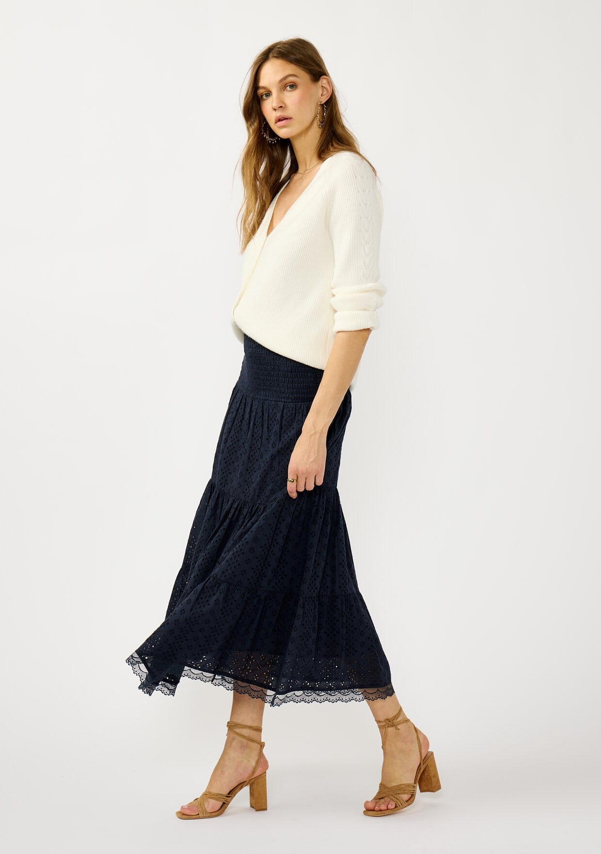 Mabel Eyelet Midi Dress