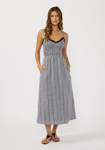 Morey Gingham Midi Dress