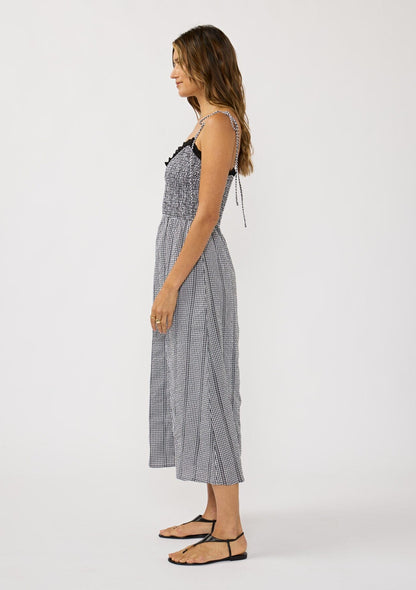 Morey Gingham Midi Dress