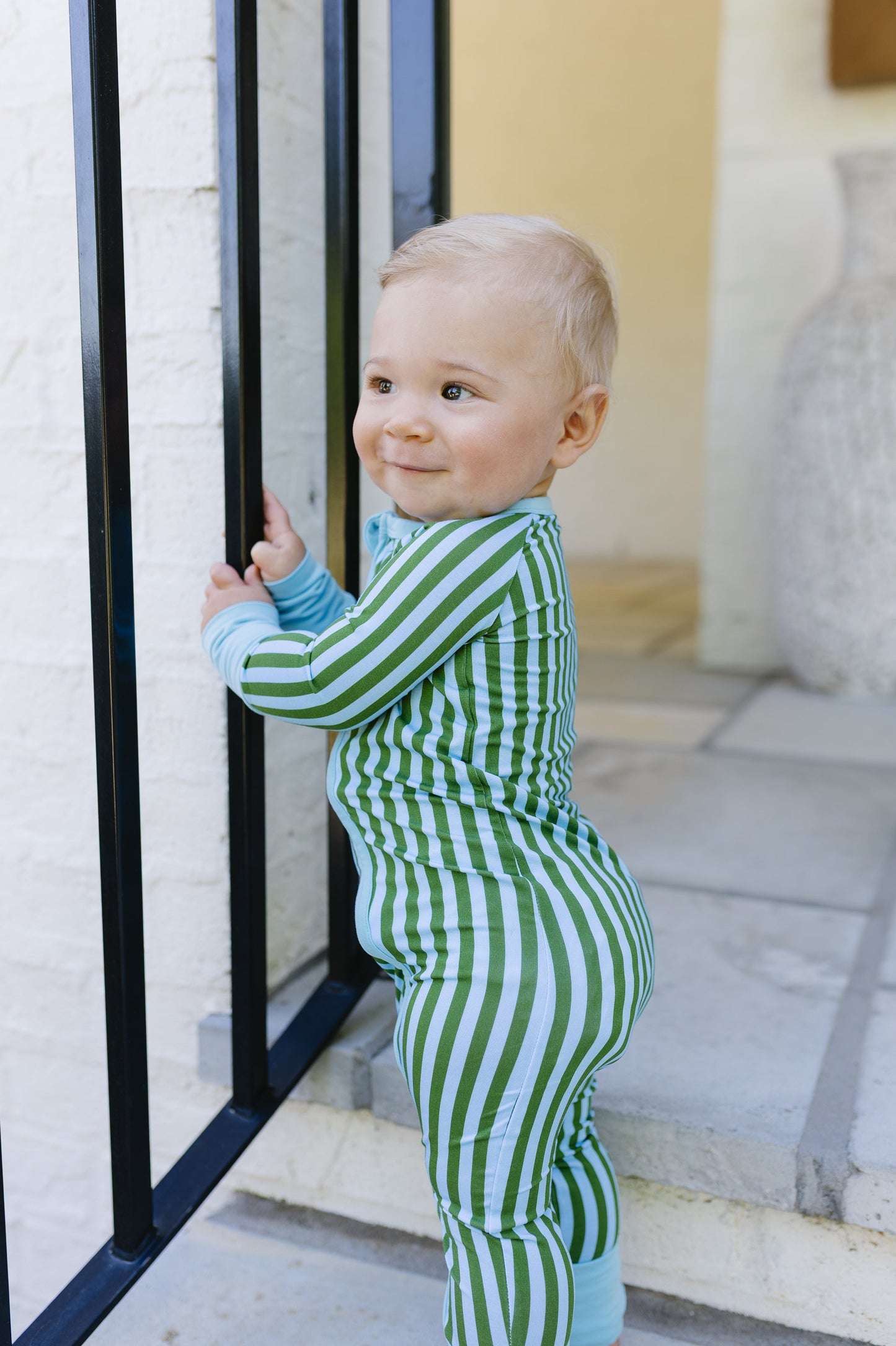 Summertime Stripes Baby Convertible Romper