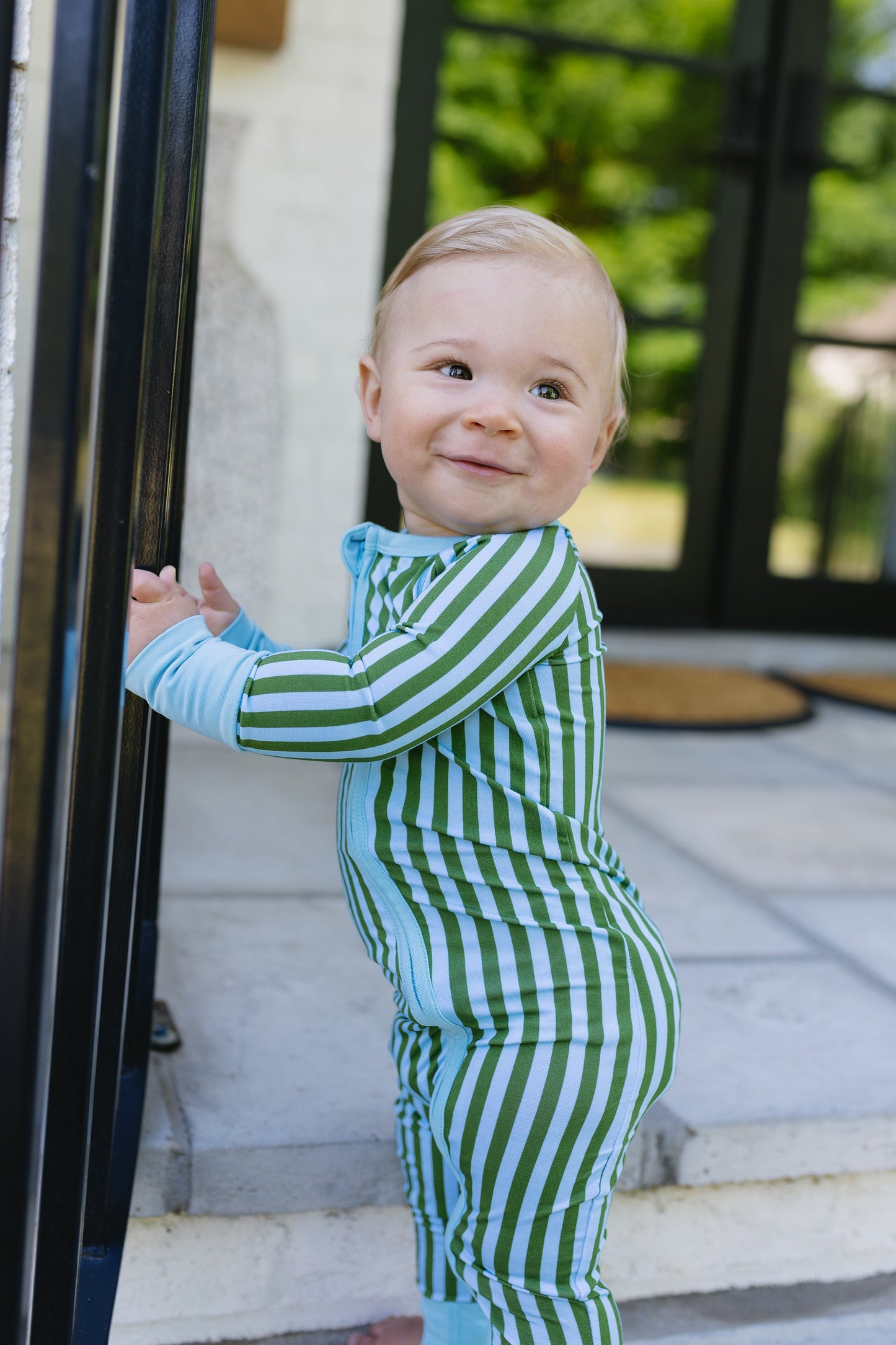 Summertime Stripes Baby Convertible Romper