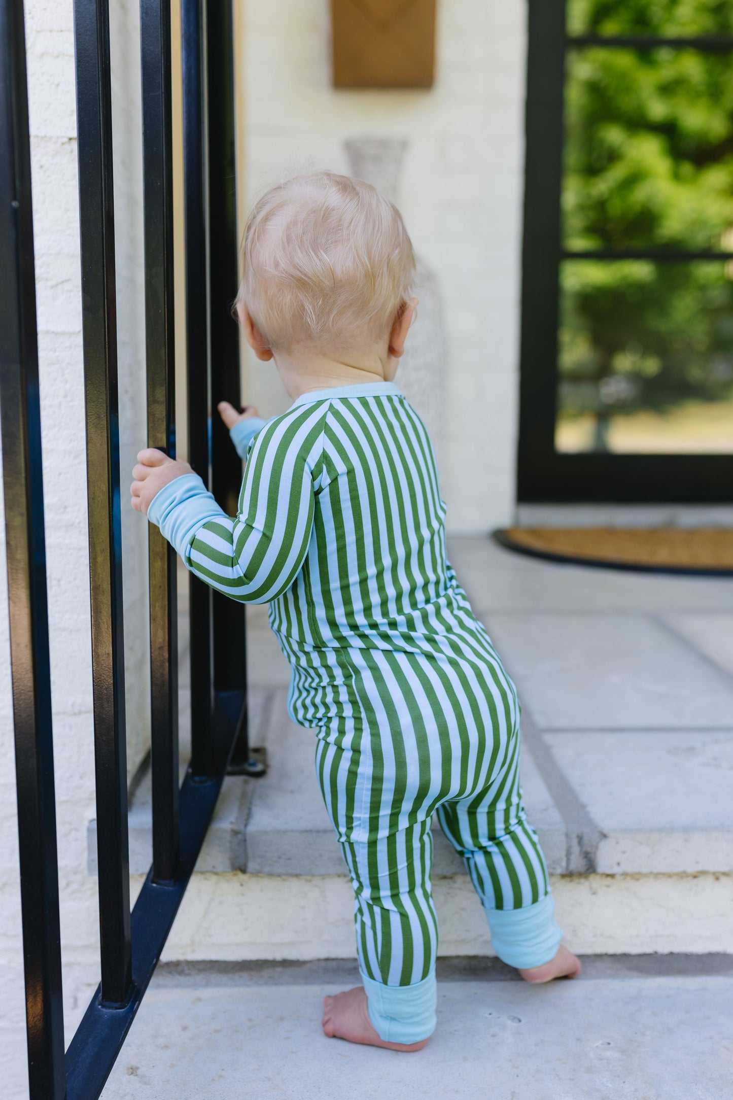 Summertime Stripes Baby Convertible Romper