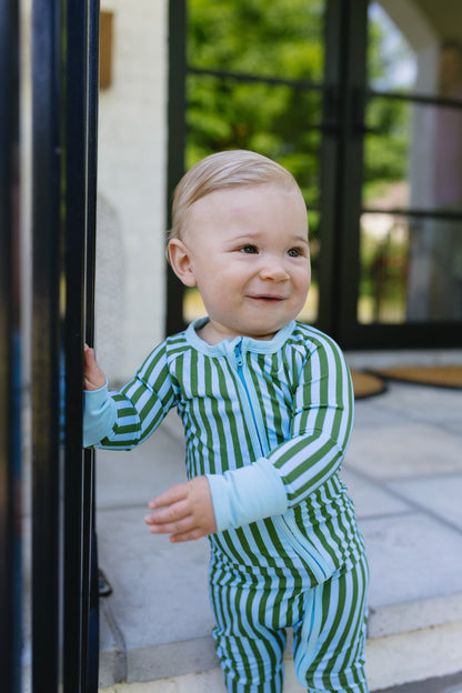 Summertime Stripes Baby Convertible Romper