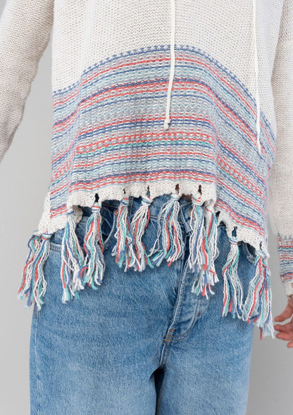 Boho Beach Fringe Sweater
