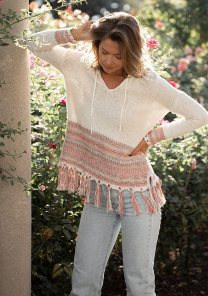 Boho Beach Fringe Sweater