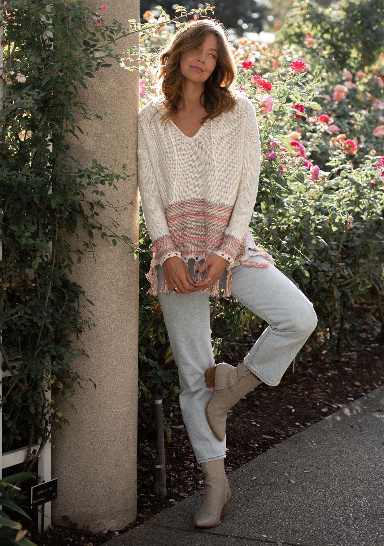 Boho Beach Fringe Sweater
