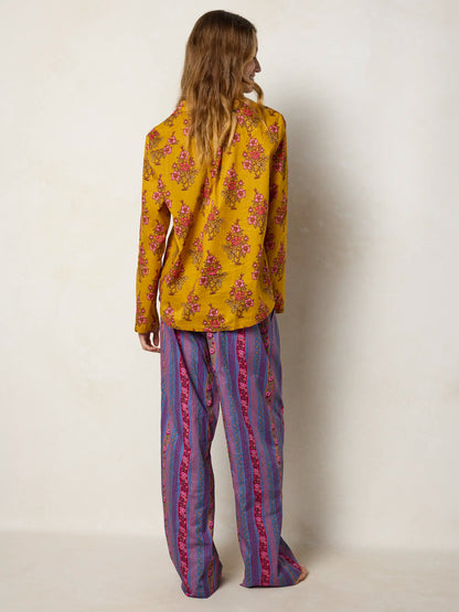 Mix & Match Cotton Pajama Pants - Retro Ribbons Navy