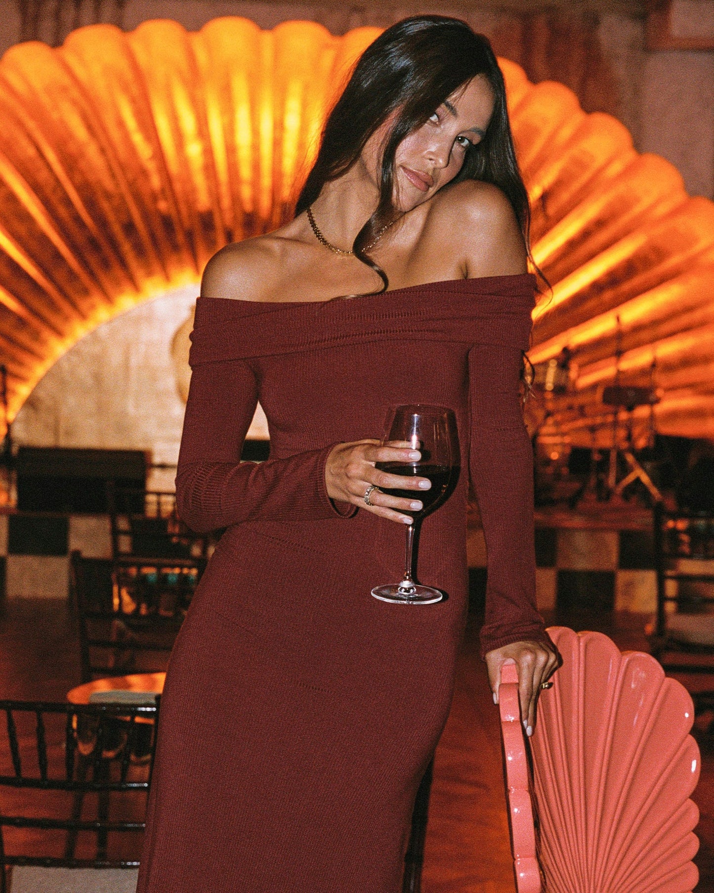 Carrie Dress - Sangria