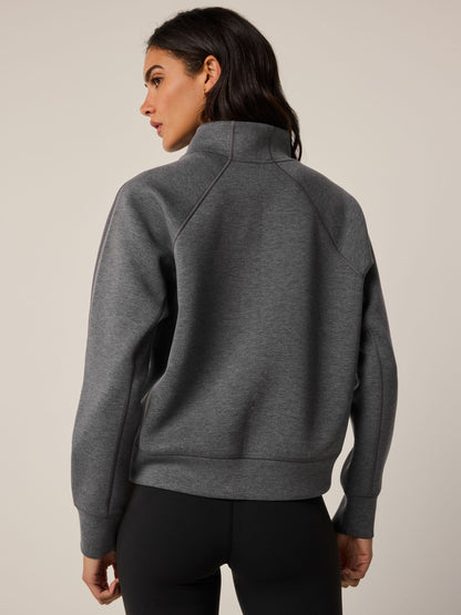 Kristina Melange Half-Zip Sweatshirt