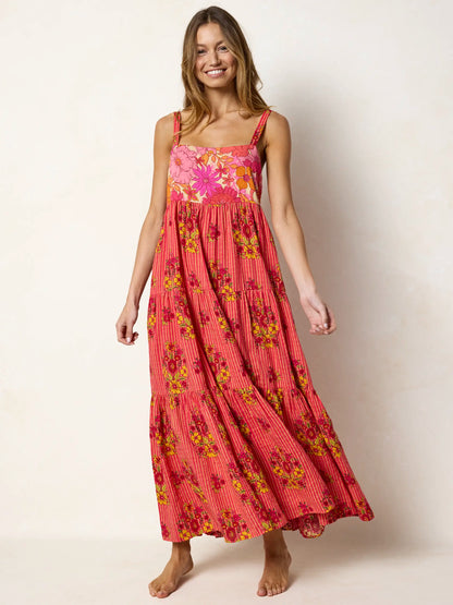 Patricia Maxi Dress - Jaipur Stripe Pink