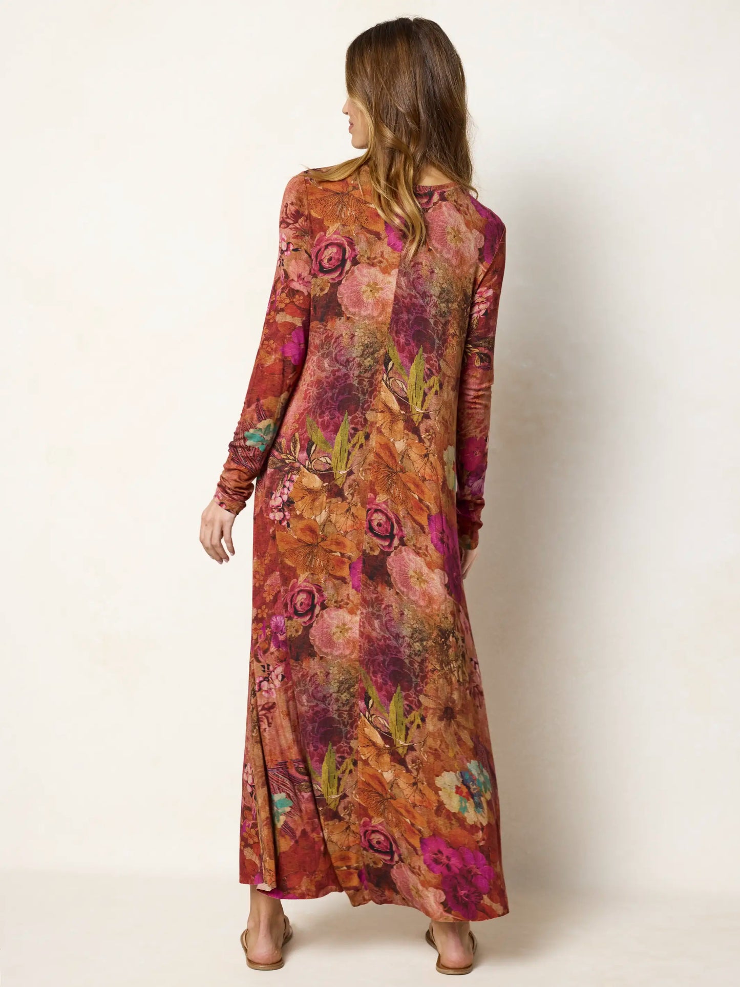 Stevie "ButterSoft" Knit Maxi Dress - Autumn Electric Garden