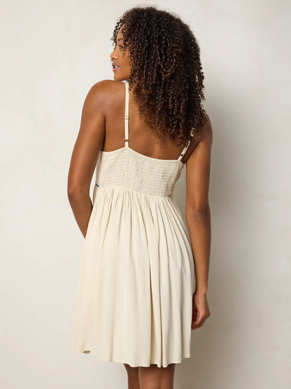 Bailey Embroidered Mini Dress - Oatmeal