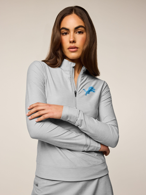Detroit Lions 313 Halley Melange Quarter-Zip