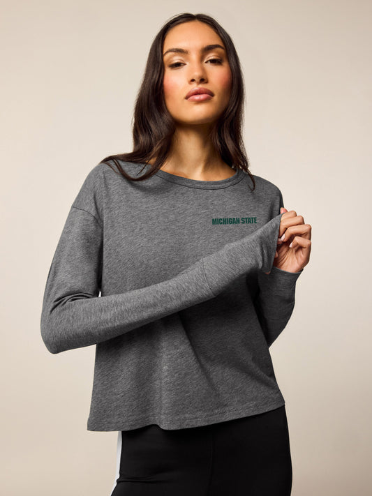 Michigan State University Stadium Series Long Sleeve Sloane Top