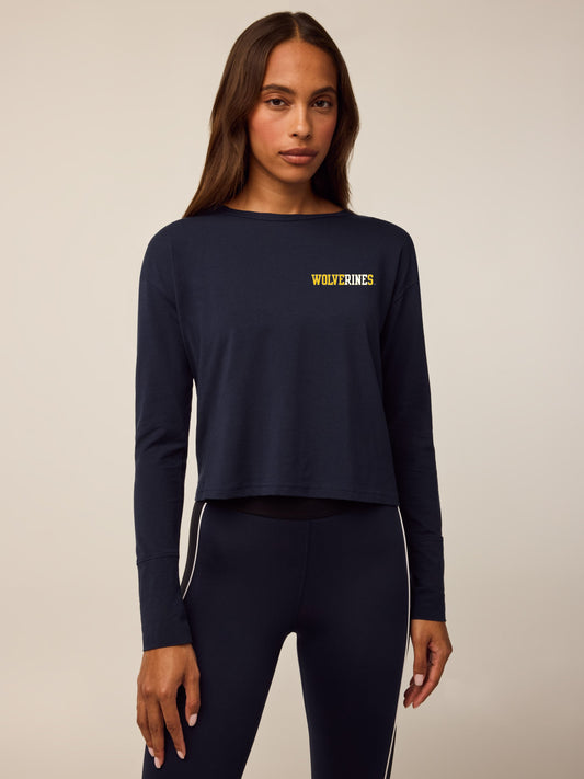 University of Michigan Stadium Series Long Sleeve Sloane Top