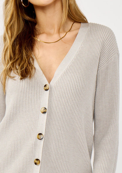 Always Cozy Waffle Knit Cardigan