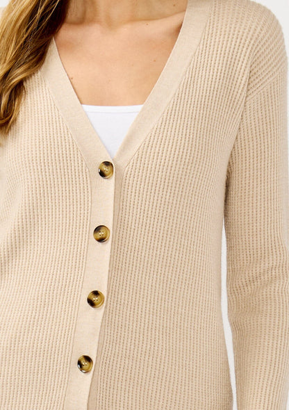 Always Cozy Waffle Knit Cardigan
