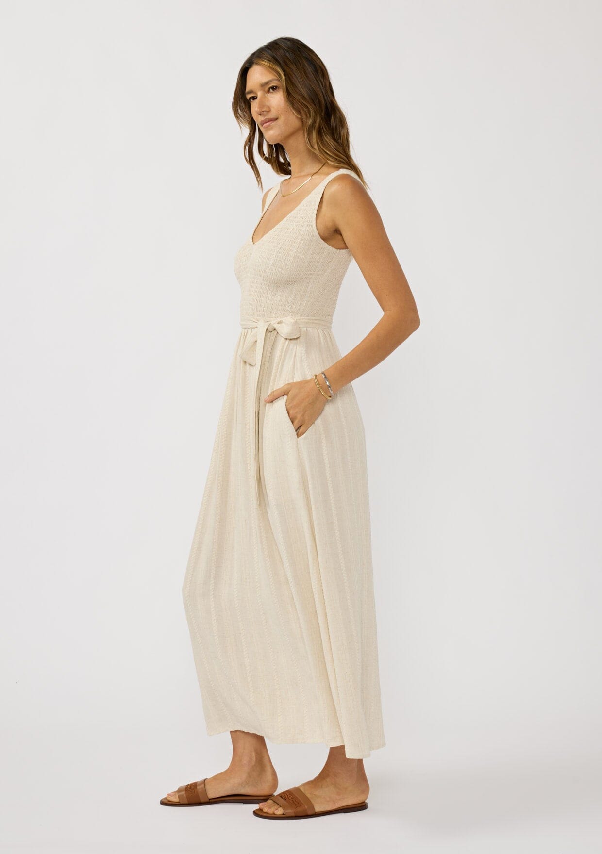 Keira Smocked Midi Dress