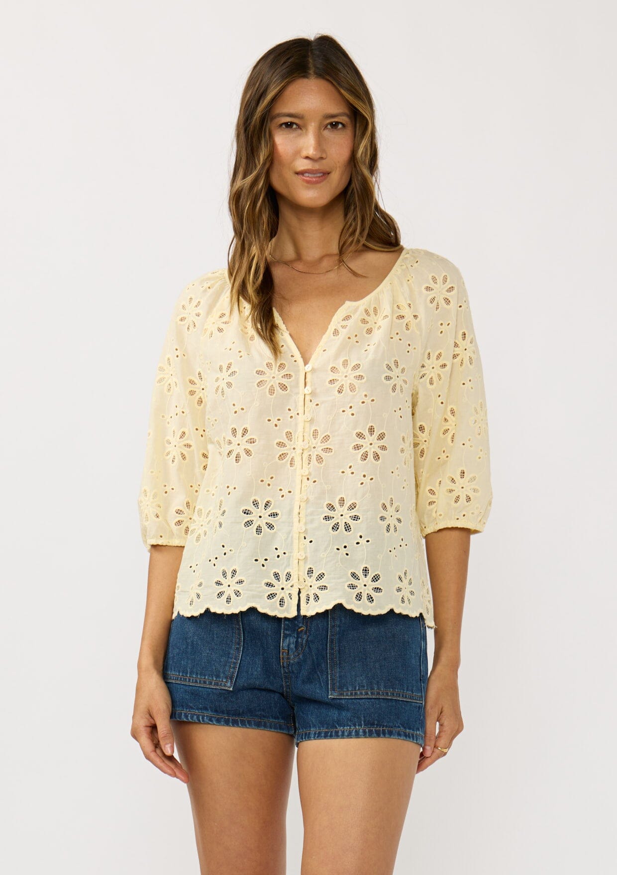 Nina Eyelet Top