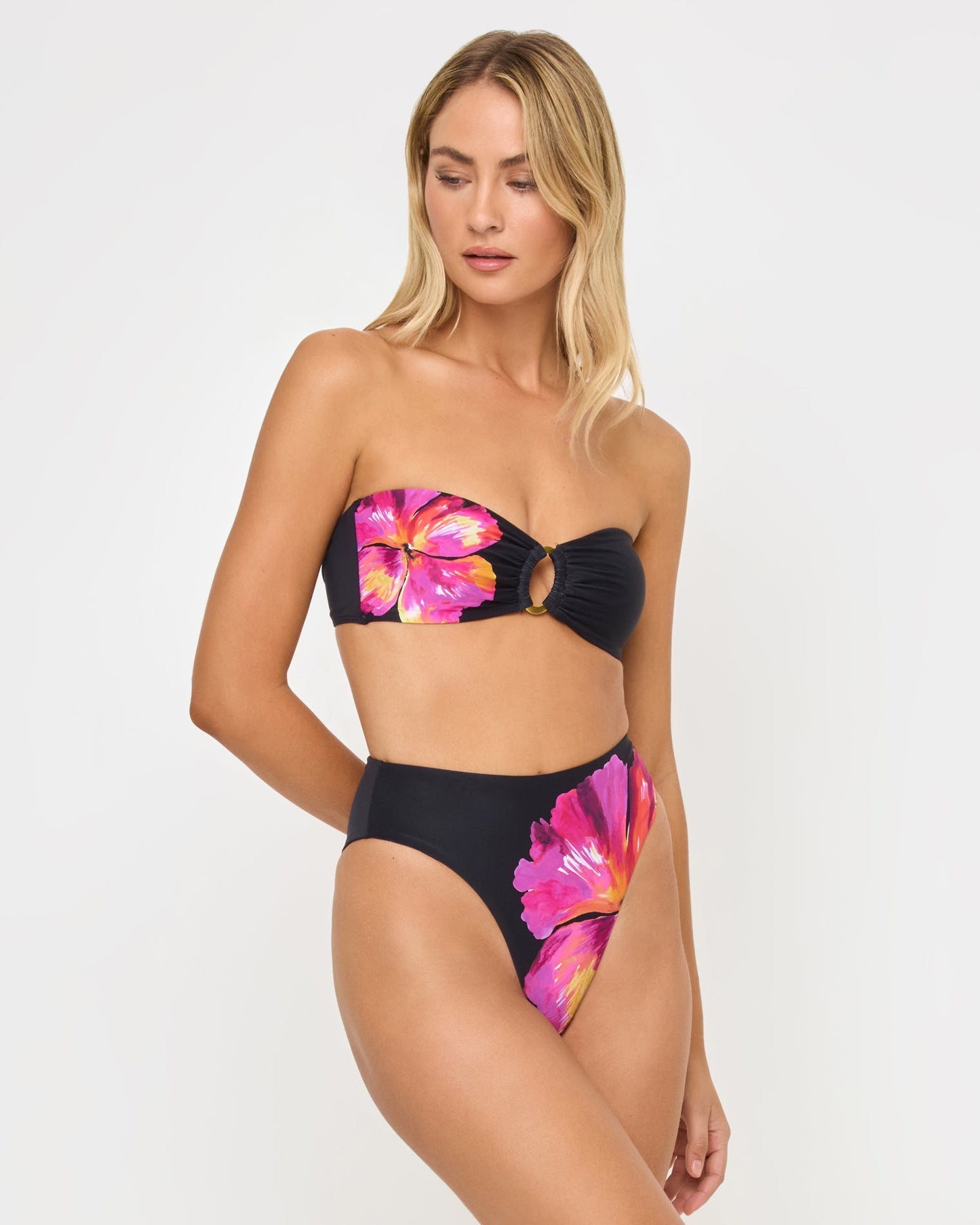 Savannah Bikini Bottom - After Midnight Hibiscus
