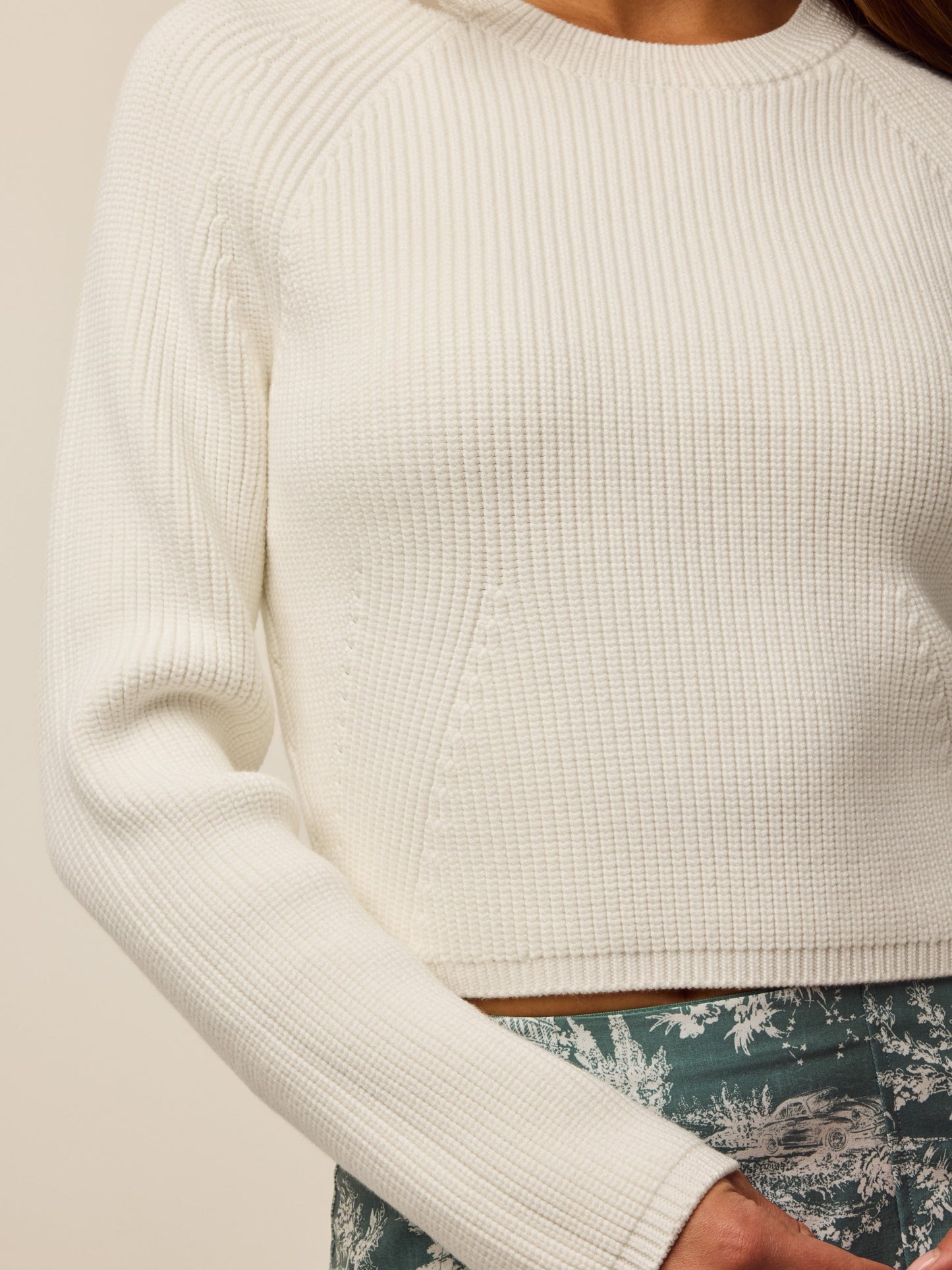 Athena Cropped Crewneck Sweater