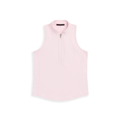 Sleeveless Vesta Mock Neck Top